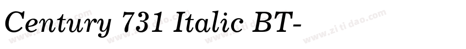 Century 731 Italic BT字体转换